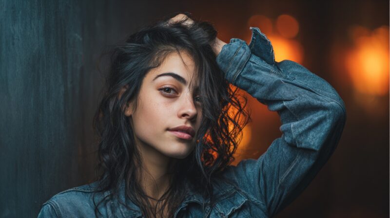 Girl is posing